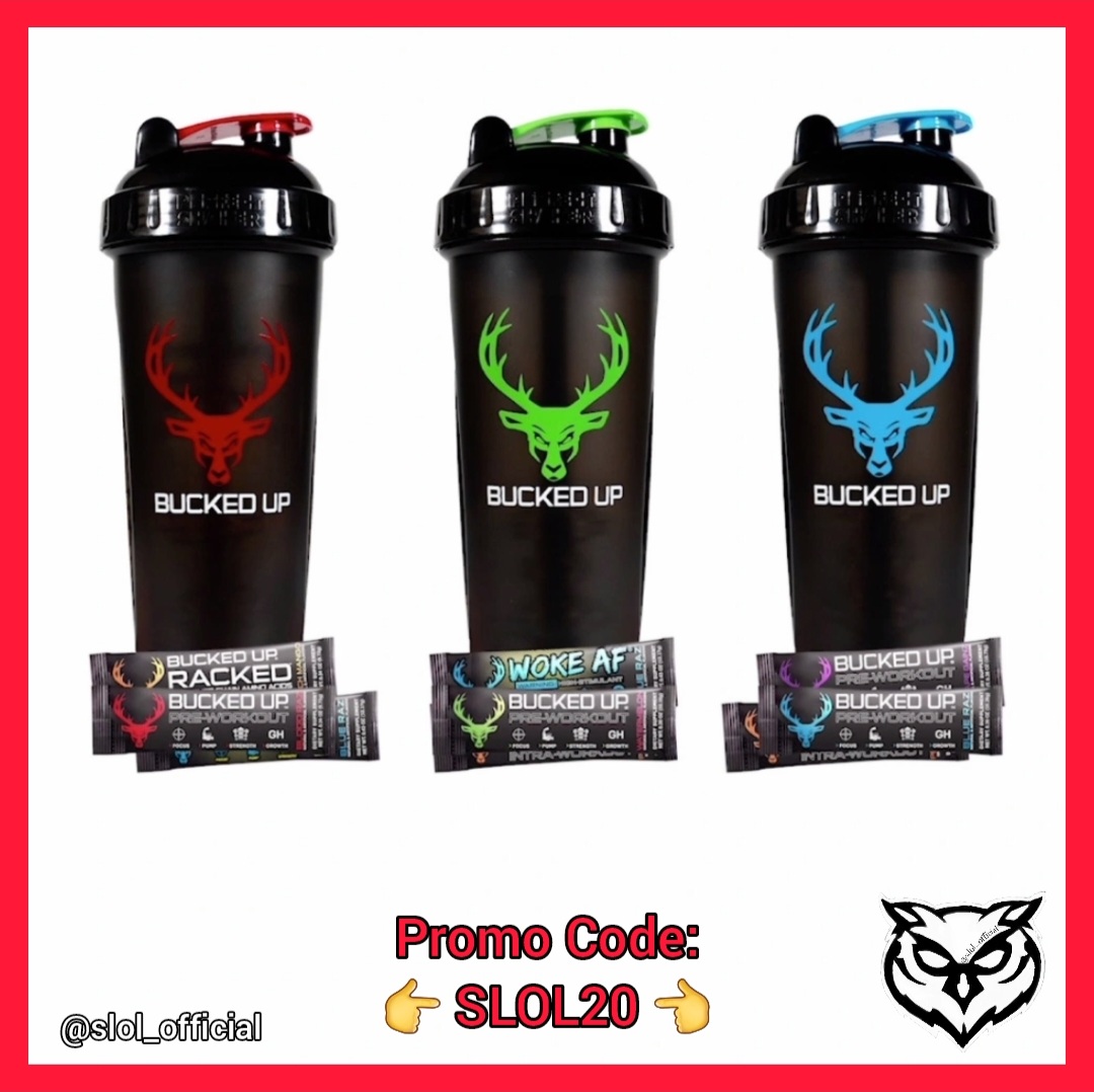 Free Bucked Up Merch - Free Bucked Up Shaker Bottle and Samples - Bucked Up BAMF- Woke AF- Bucked UP Racked- Bucked Up Promo Code - Bucked Up Free- Bucked Up Ambassador Code - Preworkout - Muscles